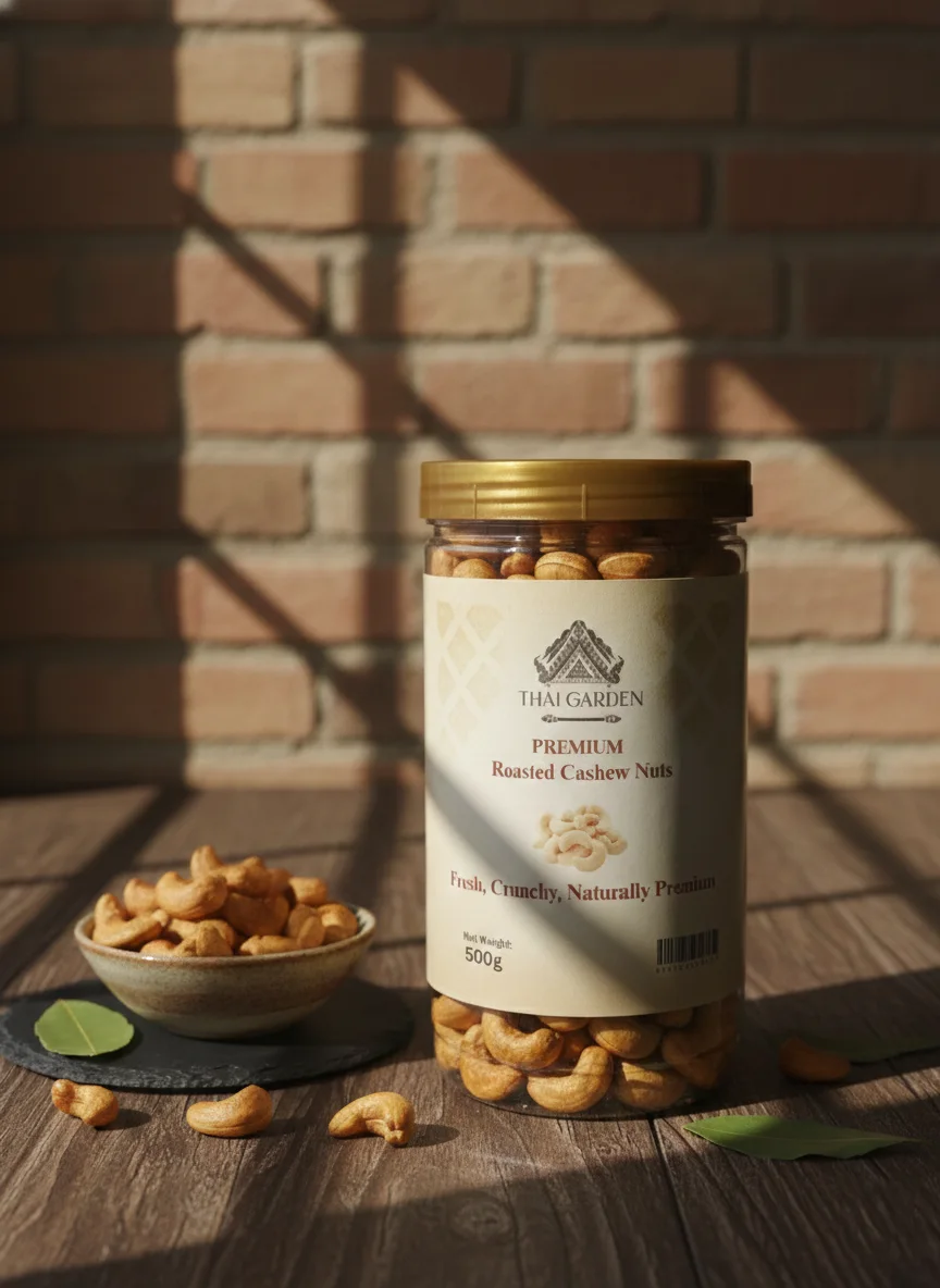 Premium Roasted Cashew Nuts 500g Jar - Image 2